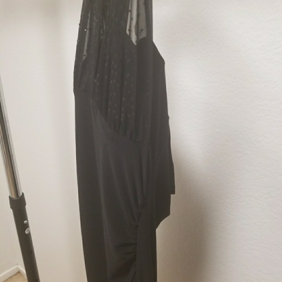 Black with Lace Cocktail Dress - Picture 4 of 5